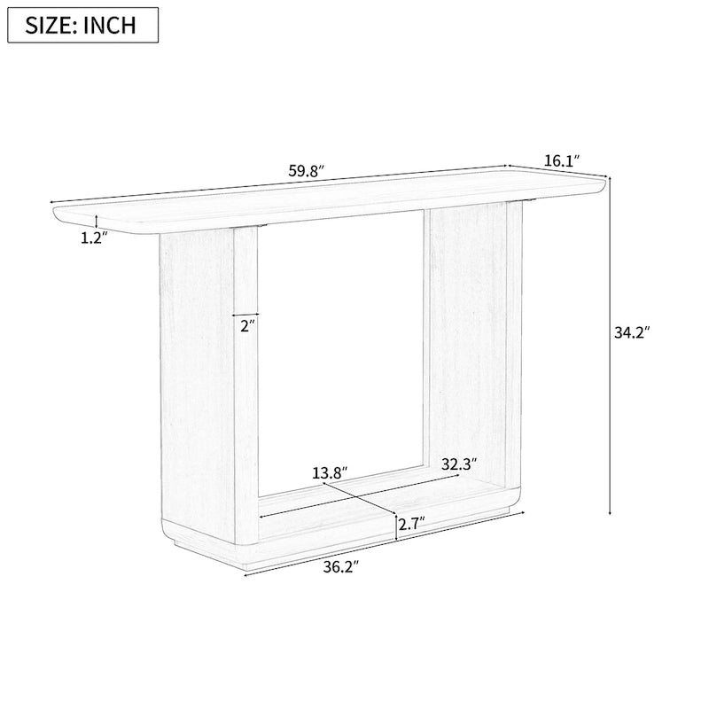 Console au design arrondi