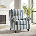 Fauteuil inclinable à dossier basculant, assise rembourrée et cloutée