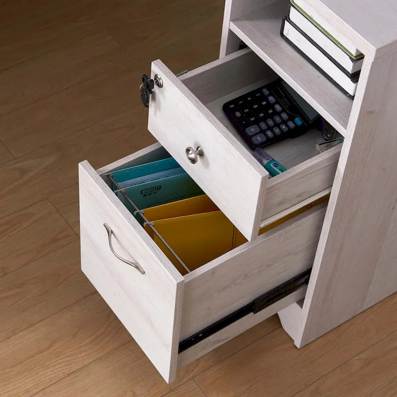 Bureau d'ordinateur en L de 59 pouces avec ports USB