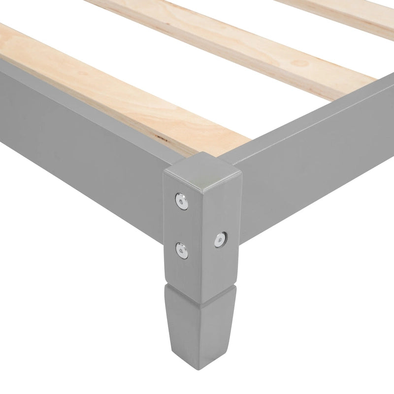 Lit de repos double en bois gris