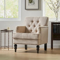 Fauteuil club en tissu avec dossier capitonné – 71,12 cm (longueur) x 74,93 cm (largeur) x 85,09 cm (hauteur)