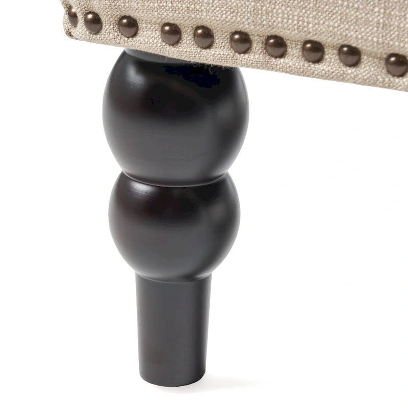 Fauteuil club en tissu avec dossier capitonné – 71,12 cm (longueur) x 74,93 cm (largeur) x 85,09 cm (hauteur)