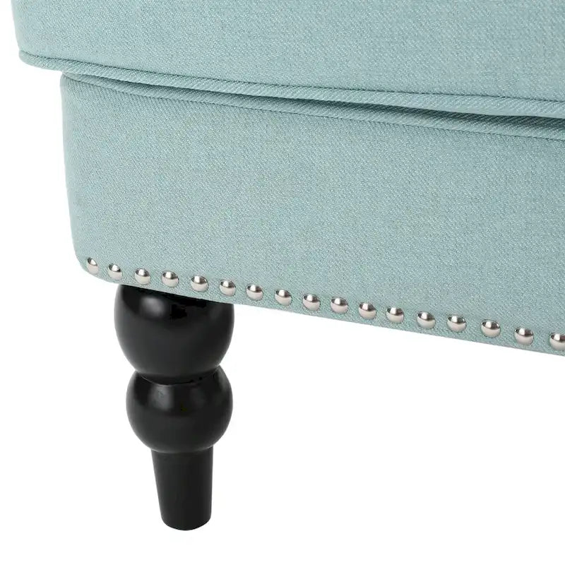 Fauteuil club en tissu avec dossier capitonné – 71,12 cm (longueur) x 74,93 cm (largeur) x 85,09 cm (hauteur)