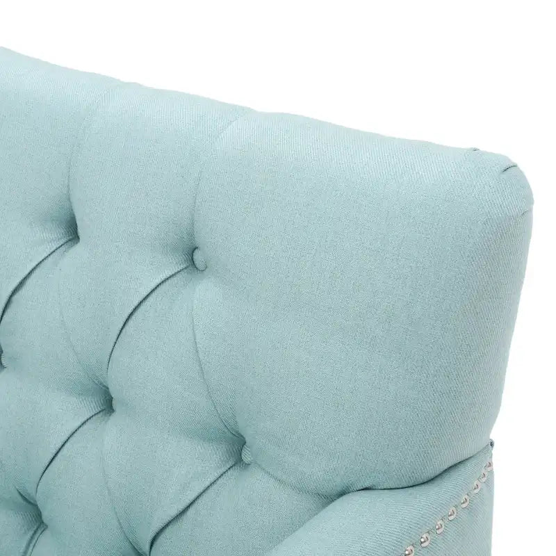 Fauteuil club en tissu avec dossier capitonné – 71,12 cm (longueur) x 74,93 cm (largeur) x 85,09 cm (hauteur)