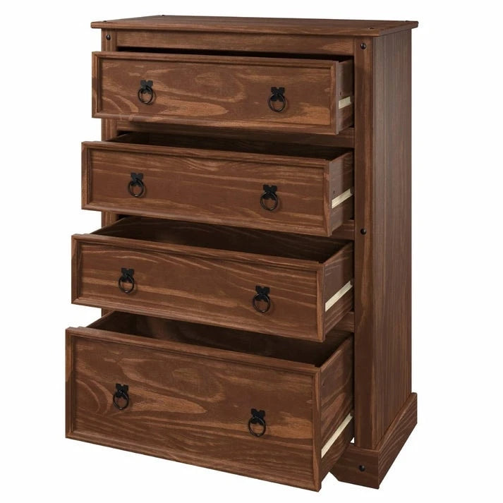 Coiffeuse en bois à quatre tiroirs