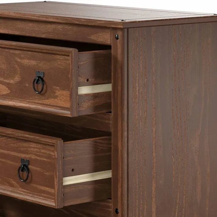 Coiffeuse en bois à quatre tiroirs