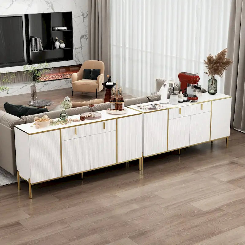 Buffet avec portes escamotables