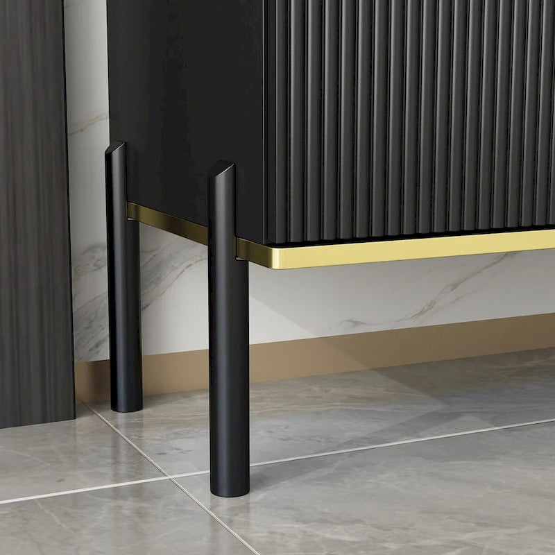 Buffet avec portes escamotables