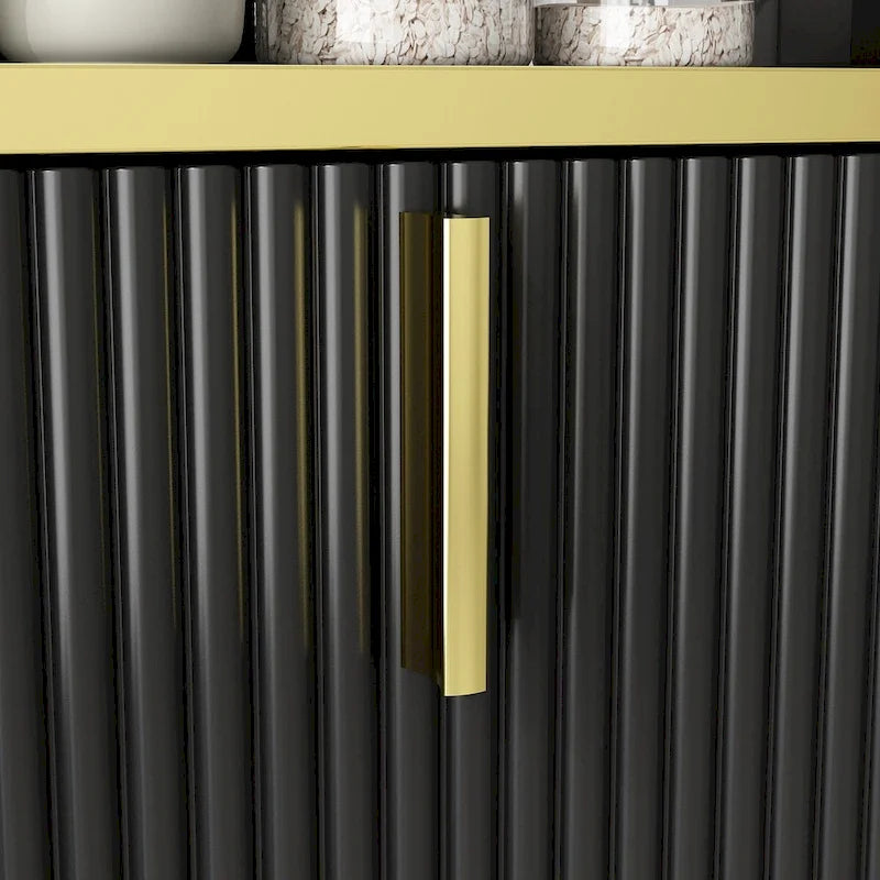 Buffet avec portes escamotables