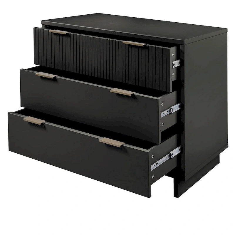 Coiffeuse moderne standard à trois tiroirs