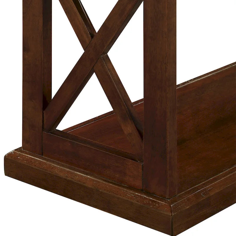 Table de contrôle avec étagères