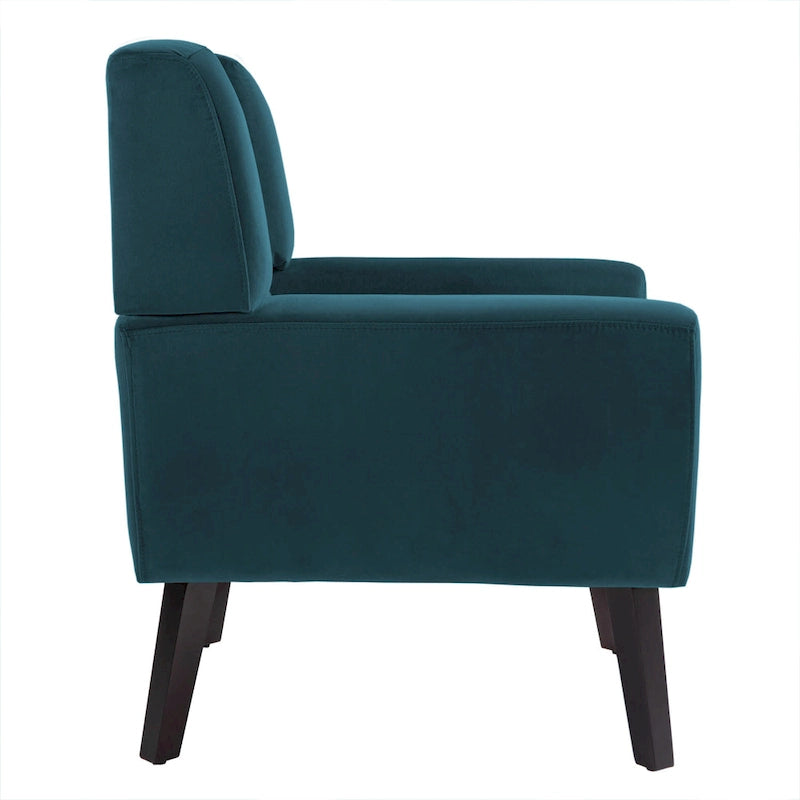 Fauteuil d'appoint capitonné en velours
