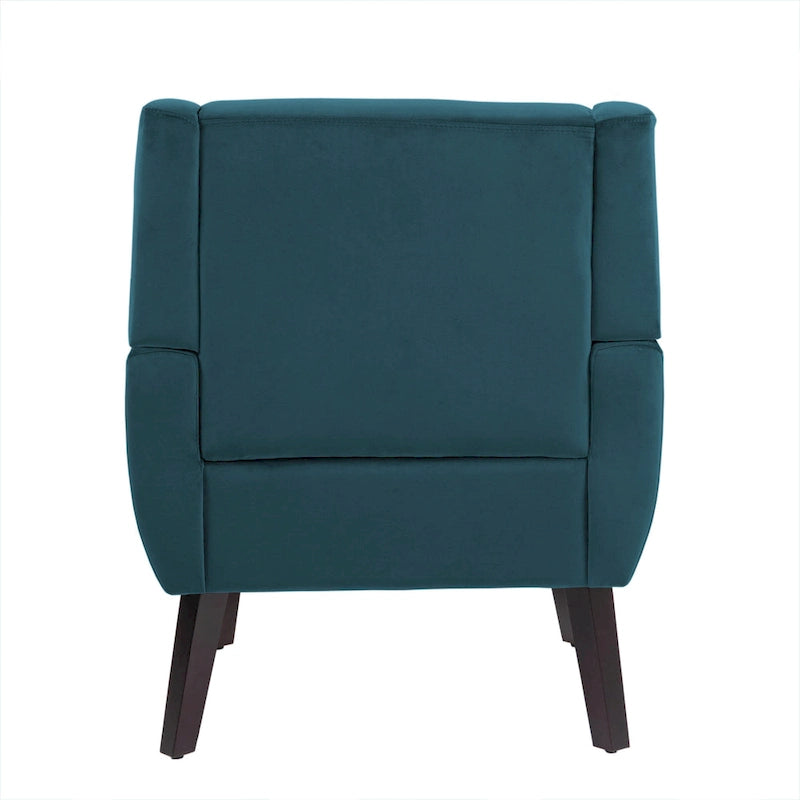 Fauteuil d'appoint capitonné en velours