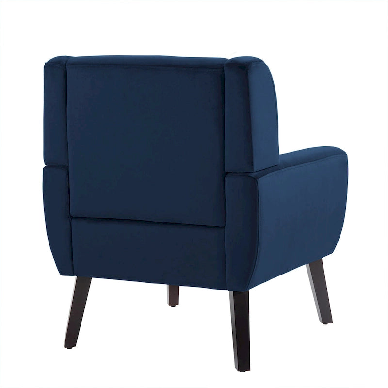 Fauteuil d'appoint capitonné en velours
