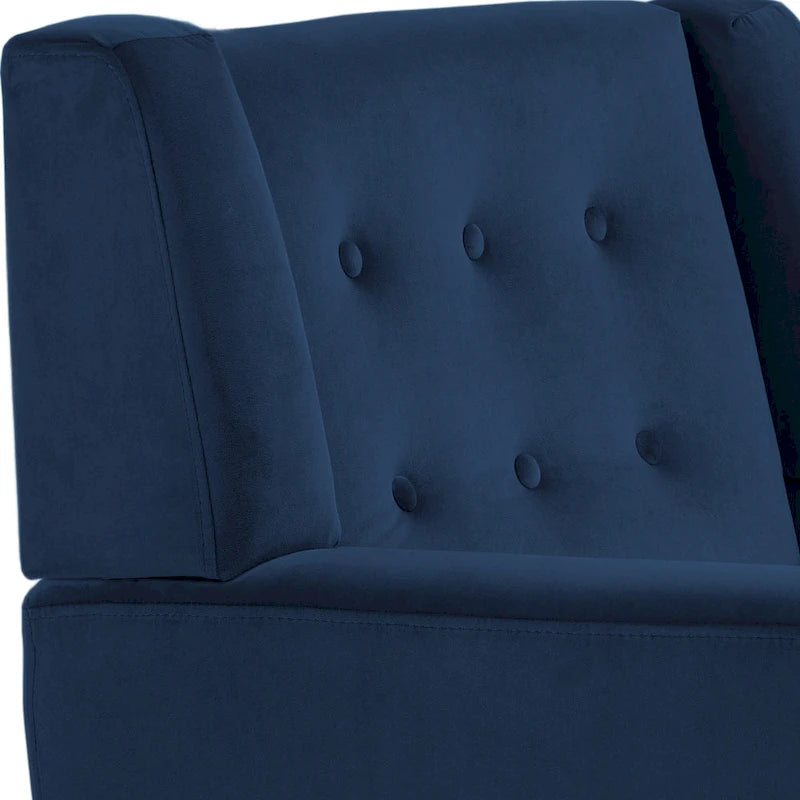 Fauteuil d'appoint capitonné en velours