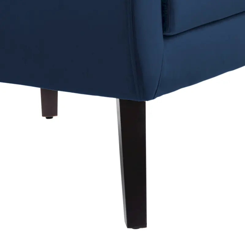 Fauteuil d'appoint capitonné en velours