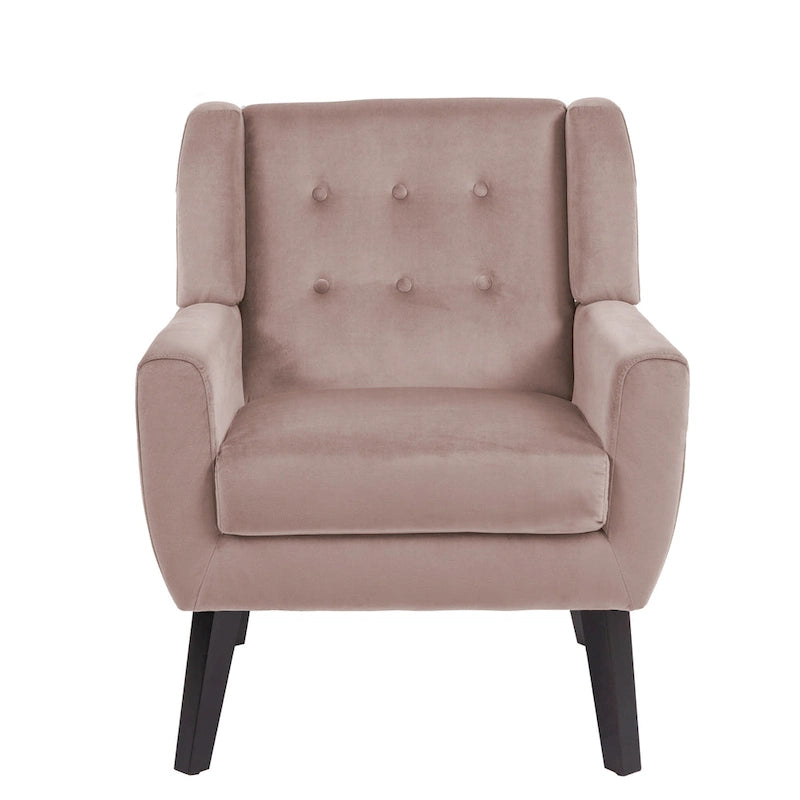 Fauteuil d'appoint capitonné en velours