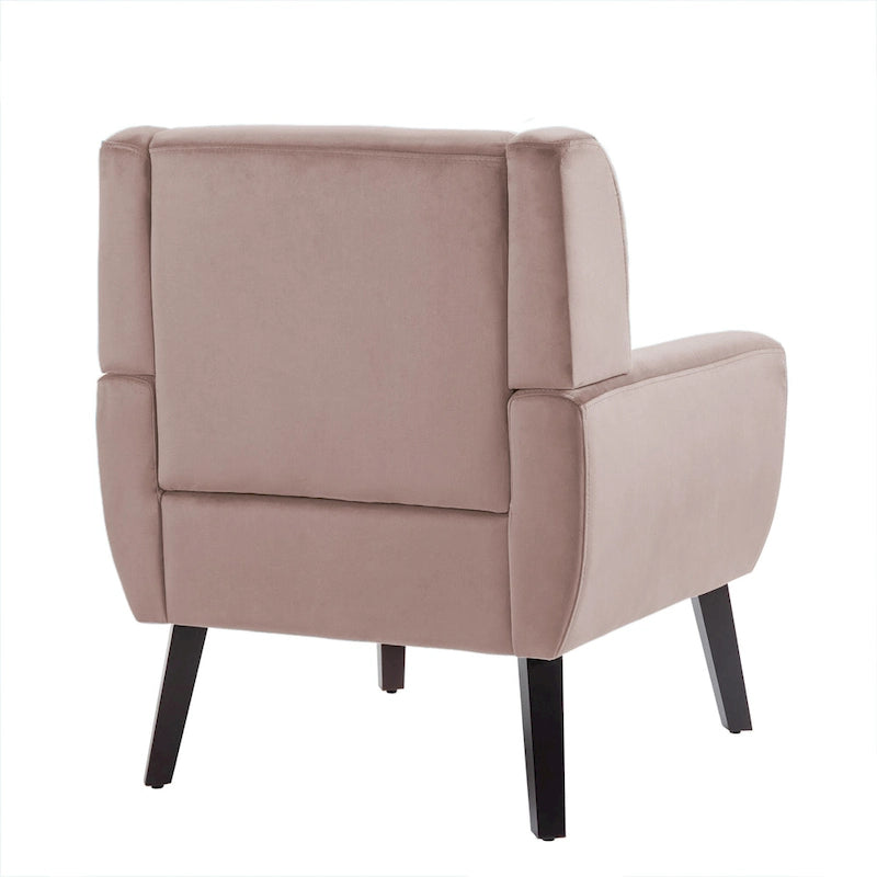 Fauteuil d'appoint capitonné en velours
