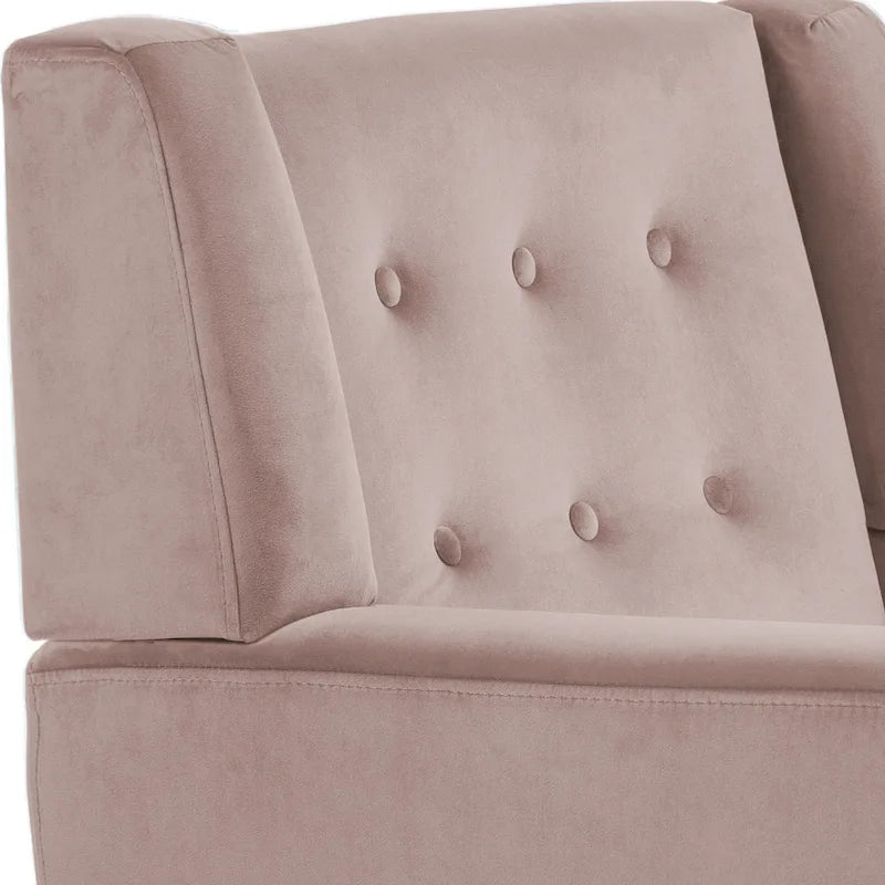 Fauteuil d'appoint capitonné en velours