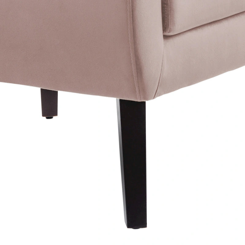 Fauteuil d'appoint capitonné en velours