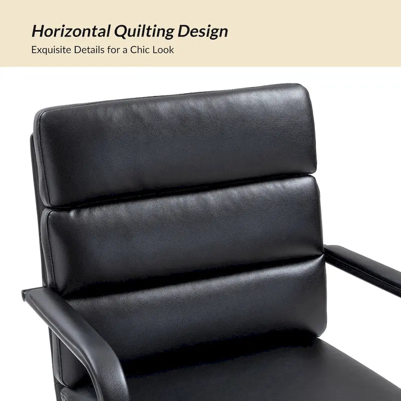 Chaise de bureau moderne en similicuir avec inclinaison verrouillable et fonction d'inclinaison centrale.