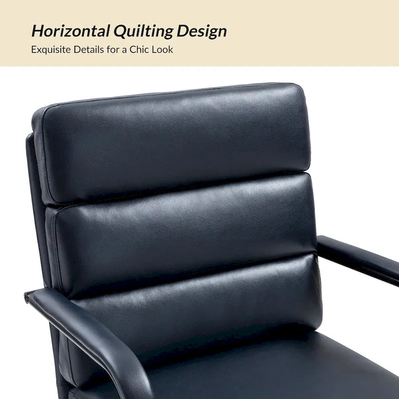Chaise de bureau moderne en similicuir avec inclinaison verrouillable et fonction d'inclinaison centrale.