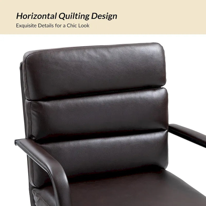 Chaise de bureau moderne en similicuir avec inclinaison verrouillable et fonction d'inclinaison centrale.
