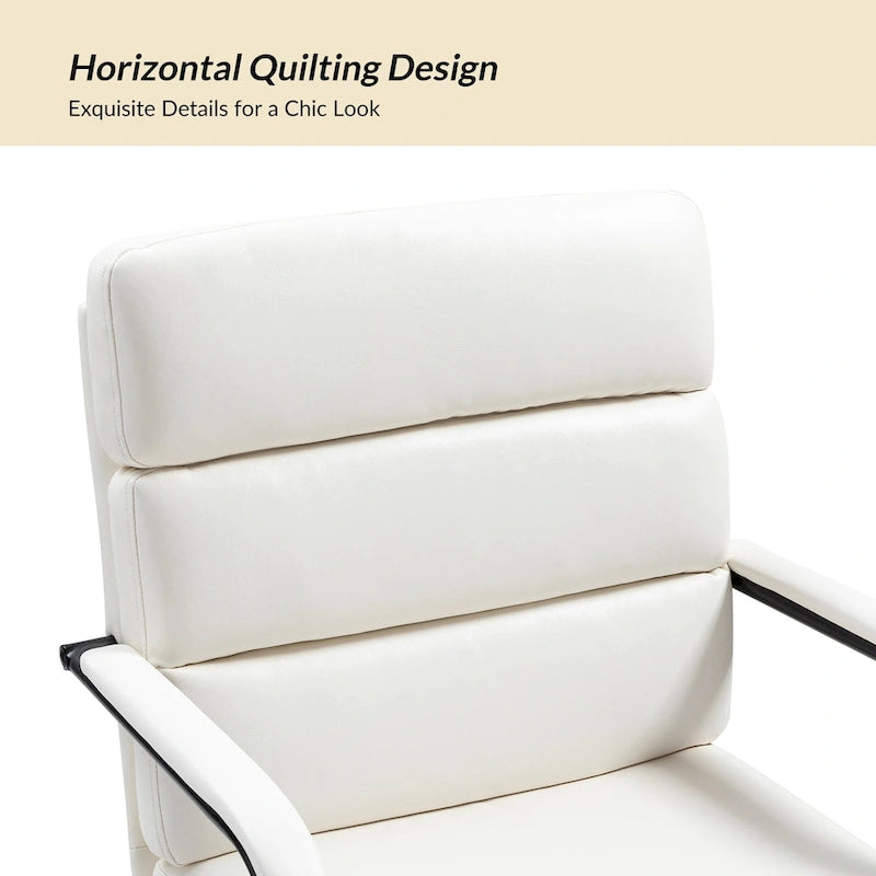 Chaise de bureau moderne en similicuir avec inclinaison verrouillable et fonction d'inclinaison centrale.