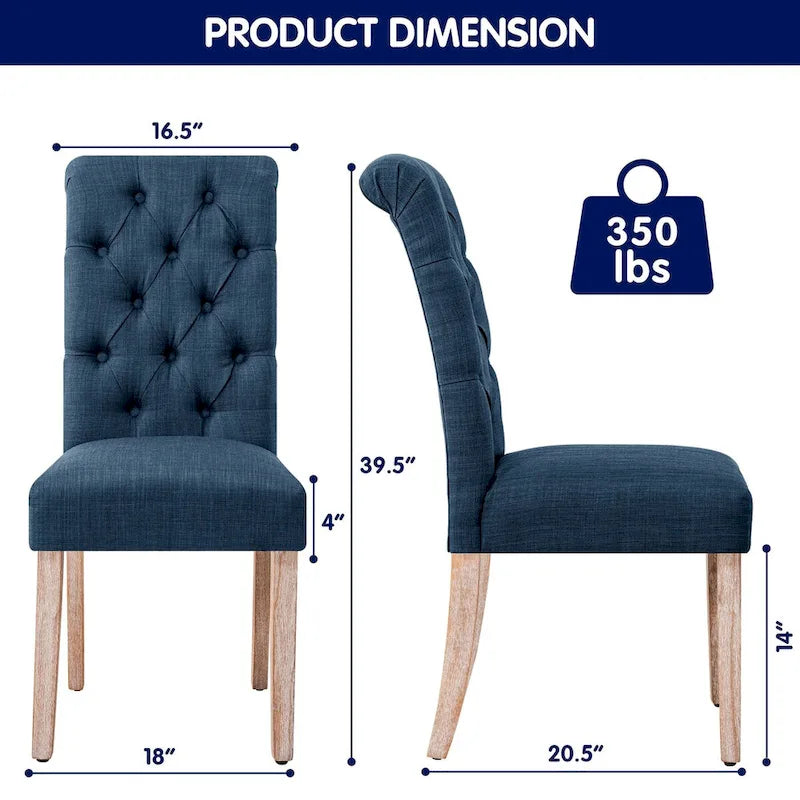 Chaises capitonnées (lot de deux)