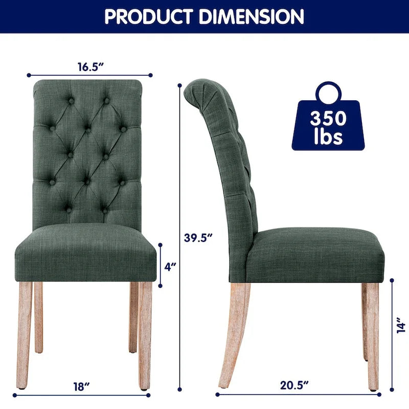 Chaises capitonnées (lot de deux)