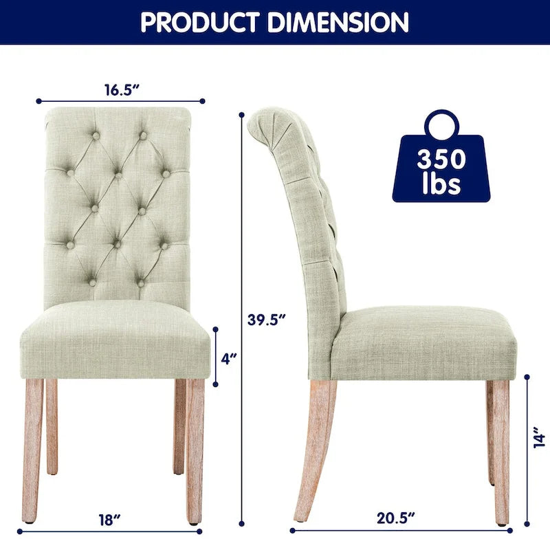 Chaises capitonnées (lot de deux)
