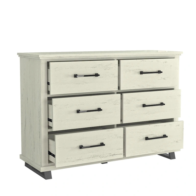 Commode extra-large à six tiroirs de 52 pouces