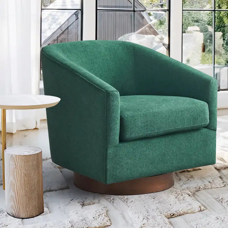 Chaise pivotante de baignoire en bois avec coussin moelleux
