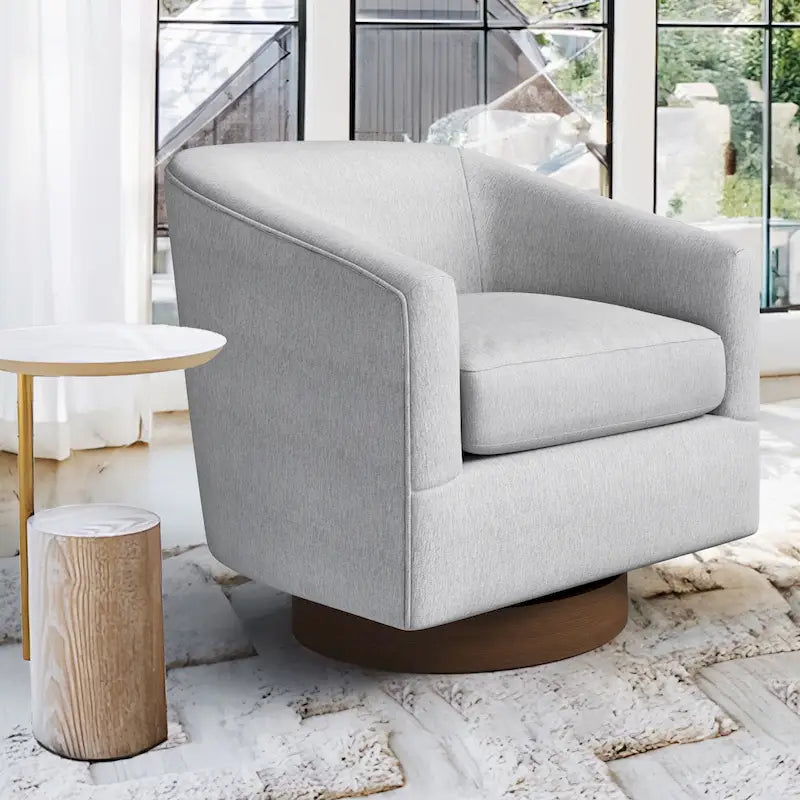 Chaise pivotante de baignoire en bois avec coussin moelleux