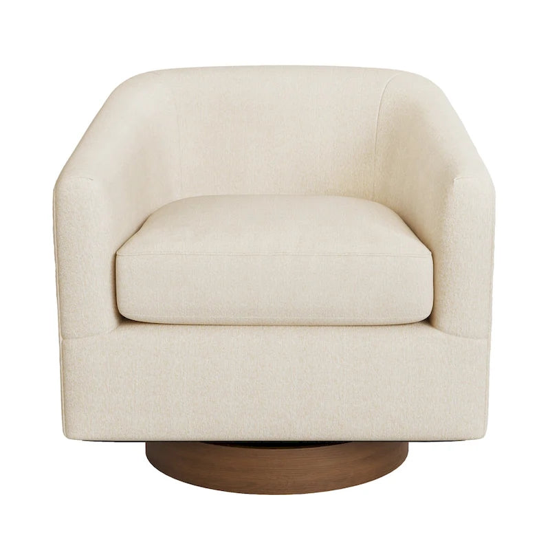 Chaise pivotante de baignoire en bois avec coussin moelleux