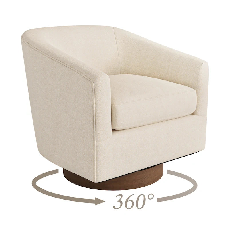 Chaise pivotante de baignoire en bois avec coussin moelleux