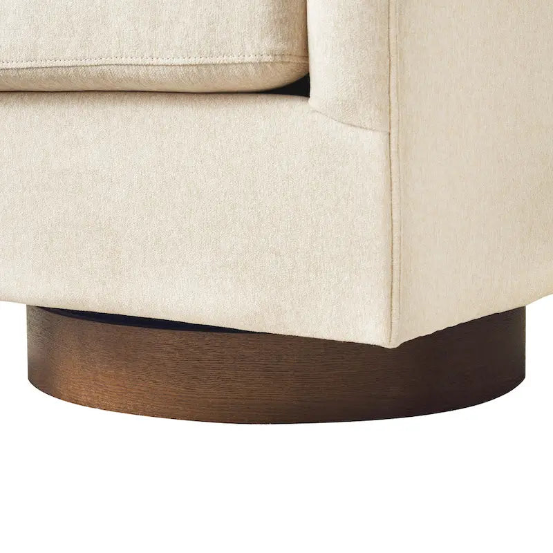 Chaise pivotante de baignoire en bois avec coussin moelleux