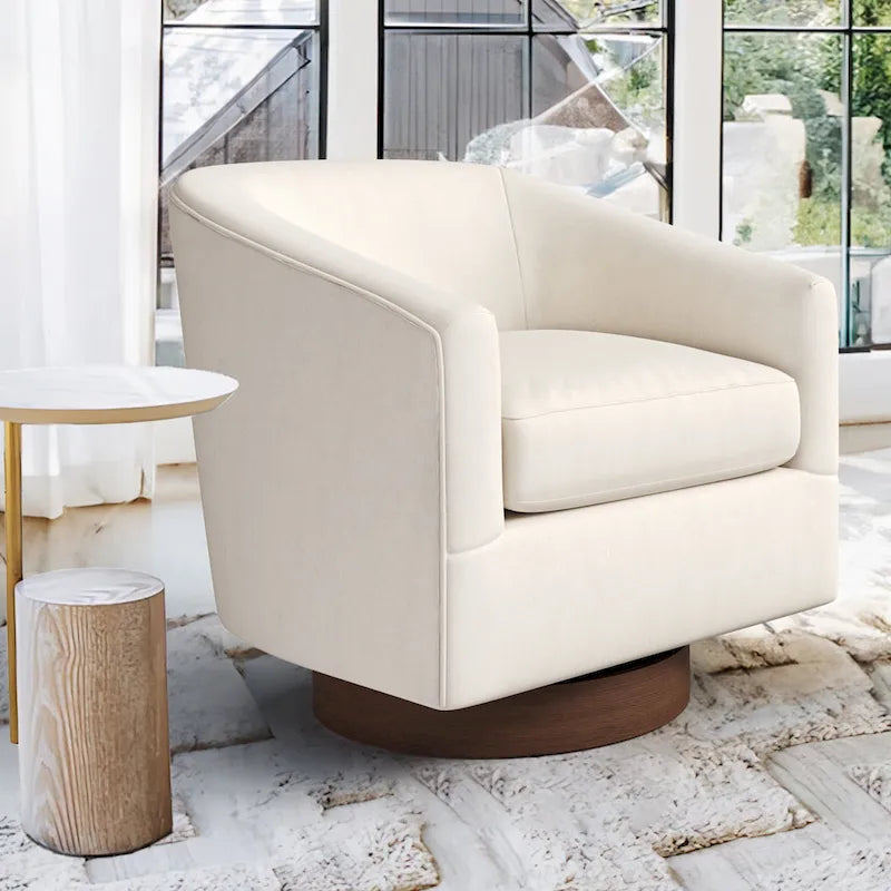 Chaise pivotante de baignoire en bois avec coussin moelleux