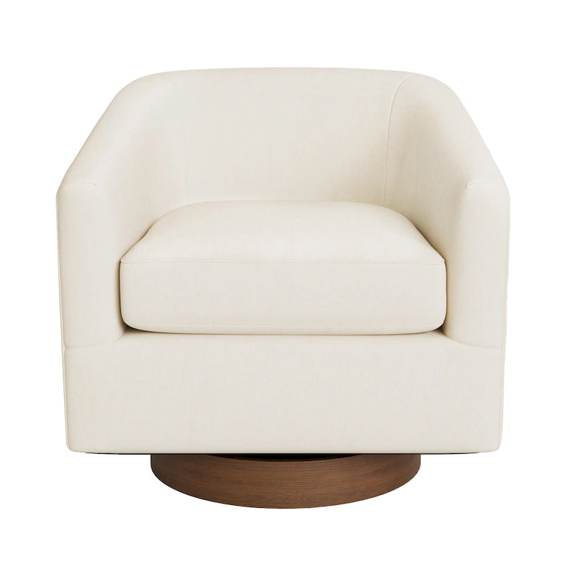 Chaise pivotante de baignoire en bois avec coussin moelleux