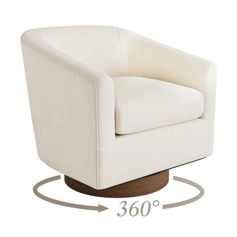 Chaise pivotante de baignoire en bois avec coussin moelleux