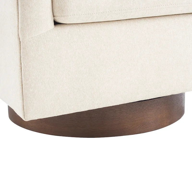 Chaise pivotante de baignoire en bois avec coussin moelleux