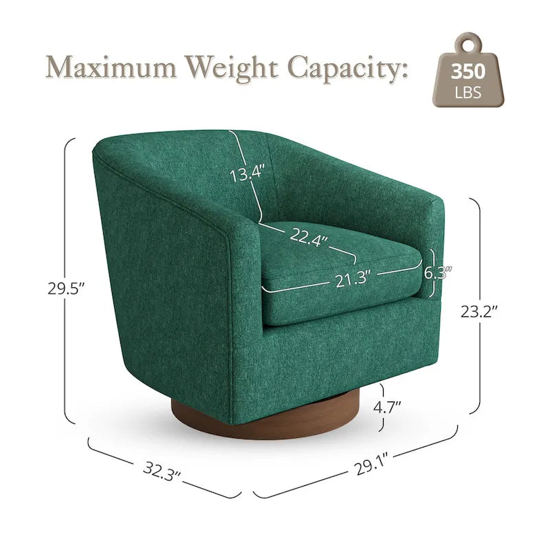 Chaise pivotante de baignoire en bois avec coussin moelleux