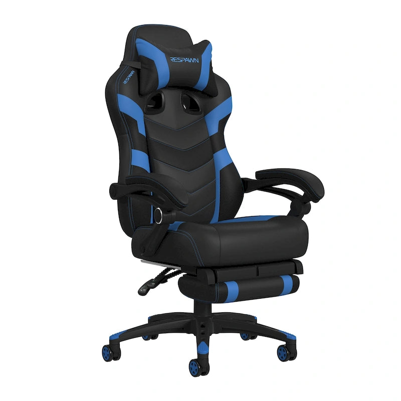 Chaise de jeu - Chaise de jeu avec repose-pieds, bureau et chaise d'ordinateur ergonomiques