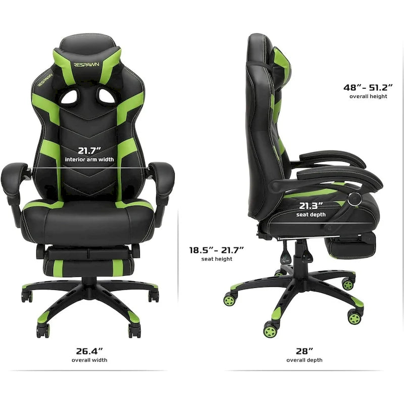 Chaise de jeu - Chaise de jeu avec repose-pieds, bureau et chaise d'ordinateur ergonomiques