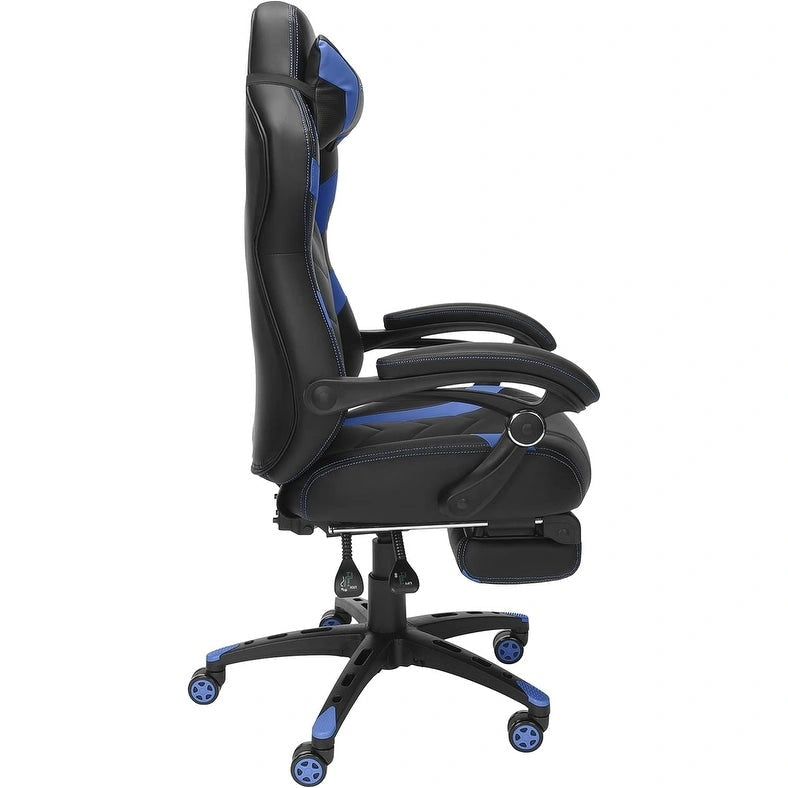Chaise de jeu - Chaise de jeu avec repose-pieds, bureau et chaise d'ordinateur ergonomiques