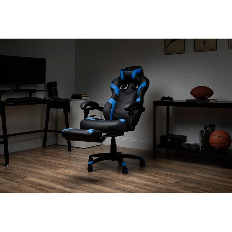 Chaise de jeu - Chaise de jeu avec repose-pieds, bureau et chaise d'ordinateur ergonomiques