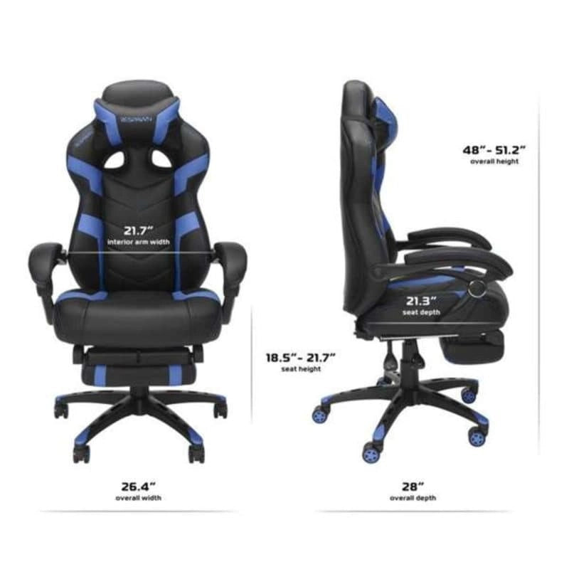 Chaise de jeu - Chaise de jeu avec repose-pieds, bureau et chaise d'ordinateur ergonomiques