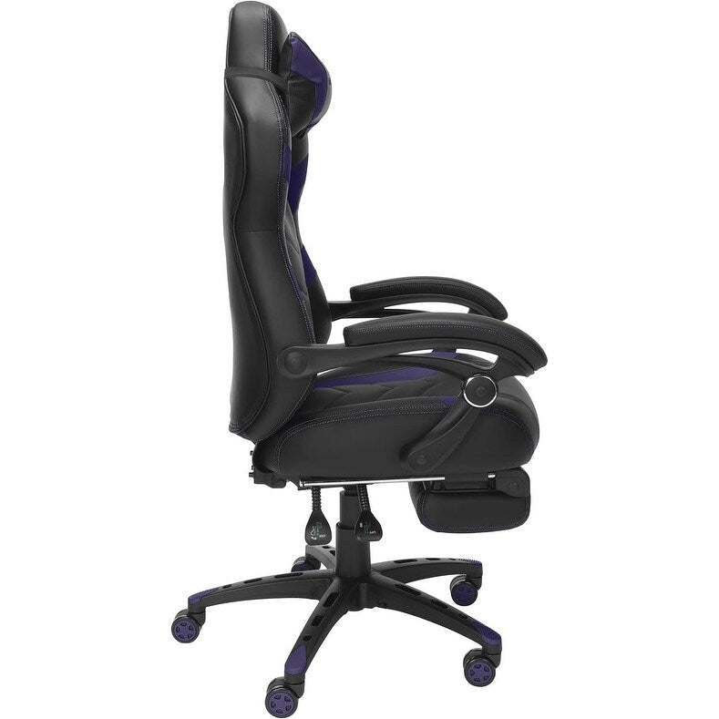 Chaise de jeu - Chaise de jeu avec repose-pieds, bureau et chaise d'ordinateur ergonomiques