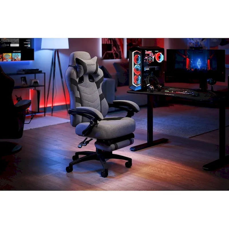 Chaise de jeu - Chaise de jeu avec repose-pieds, bureau et chaise d'ordinateur ergonomiques