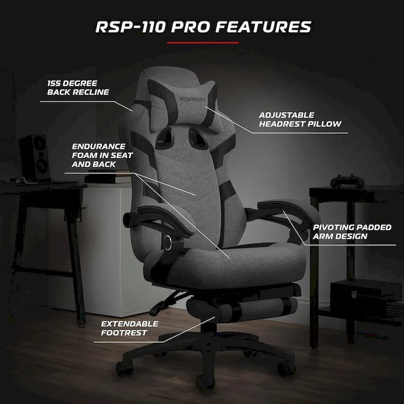 Chaise de jeu - Chaise de jeu avec repose-pieds, bureau et chaise d'ordinateur ergonomiques